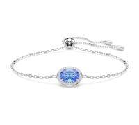 Swarovski Bracelet Constella habillé d'une pierre ovale bleue, en métal rhodié