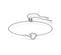 Swarovski Bracelet Swarovski Infinity, Infini et cœur, Blanc, Métal rhodié