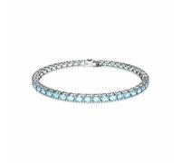Swarovski Bracelet Matrix Tennis Taille ronde Bleu Métal rhodié