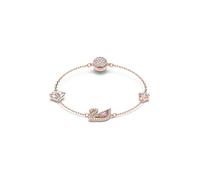 Swarovski Bracelet Dazzling Swan, Fermoir magnétique, Cygne, Rose, Placage de ton or rosé
