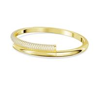 Swarovski Bracelet-jonc Dextera – Fermoir magnétique, blanc, placage ton or