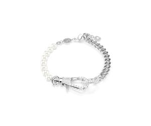 Swarovski Bracelet Dextera, Pavé, Perle de cristal, Blanc, Métal rhodié