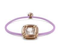 Swarovski Bracelet femme Dulcis, cristal taillé, monture rose gold brillante, cordon violet