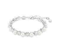 Swarovski Bracelet Tennis Matrix - cristaux blancs & zircone, fermoir ajustable, métal rhodié