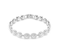Swarovski Bracelet Tennis Una, Taille ronde, Blanc, Métal rhodié