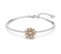 Swarovski Bracelet Eternal Flower, fleur, finition en métal mixte, jaune orangé, taille M