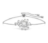 Swarovski Bracelet Gema, Fleur, Blanc, Métal rhodié