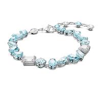 Swarovski Bracelet Gema, Tailles variées, Bleu, Métal rhodié