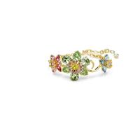 Swarovski Bracelet Idyllia, tailles mixtes, fleur, multicolore, plaqué or