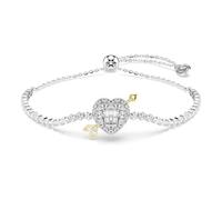 Swarovski Bracelet Idyllia, Tailles variées, Cœur avec flèche, Blanc, Métal rhodié