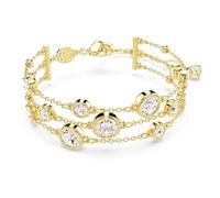 Bracelet large Imber, Taille ronde, Blanc, Placage de ton or OS