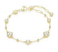Swarovski Bracelet Imber, Taille ronde, Motif éparpillé, Blanc, Placage de ton or