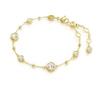 Swarovski Bracelet Imber, Taille ronde, Motif éparpillé, Blanc, Placage de ton or