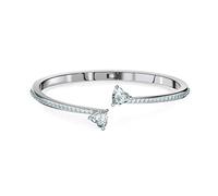 Bracelet Swarovski 5535354 - Bracelet-Jonc métal argenté cristaux Femme Argent S