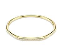 Swarovski Bracelet-jonc de la collection Dextera, de forme octogonale et de taille ronde, avec des cristaux incolores et un placage de ton or, taille M