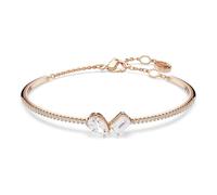 Swarovski Bracelet-jonc, de la collection Mesmera, cristaux Zirconia incolores taille poire et octogonale, sertissage griffes, placage de ton or rose