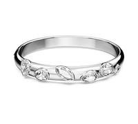 Bracelet-jonc Dextera, Tailles variées, Blanc, Métal rhodié M