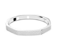 Bracelet-jonc Dextera, Forme octogonale, Blanc, Métal rhodié L