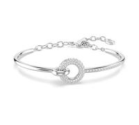 Swarovski Bracelet-jonc Dextera, taille ronde, blanc, métal rhodié