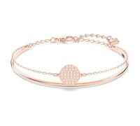 Swarovski Bracelet-jonc Ginger, Blanc, Placage de ton or rosé