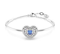 Swarovski Bracelet-jonc Hyperbola, Cœur, Bleu, Métal rhodié
