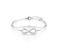 Swarovski Bracelet-jonc Hyperbola, Infini, Blanc, Métal rhodié