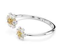 Swarovski Bracelet-jonc Idyllia, Fleur, Jaune, Métal rhodié