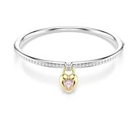 Swarovski Bracelet-jonc Idyllia – cœur rose, finition mix de métal, tailles variées