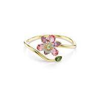 Swarovski Bracelet-jonc Idyllia, Tailles variées, Fleur, Multicolore, Placage de ton or