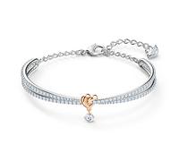 Swarovski Bracelet-jonc Lifelong Heart, Cœur, Blanc, Finition mix de métal