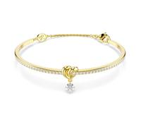 Swarovski Bracelet-jonc Lifelong, Taille ronde, Cœur, Blanc, Placage de ton or