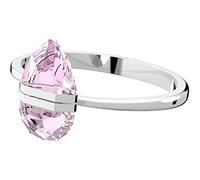 Swarovski Bracelet-jonc Lucent femme, fermoir magnétique, cristal oversize taille poire et acier inoxydable, taille M, rose