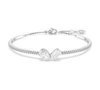 Swarovski Bracelet-jonc Mesmera blanc, métal rhodié, tailles variées