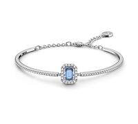 Swarovski Bracelet-jonc Millenia femme, pierre taille octogonale, cristaux blancs et métal rhodié, bleu