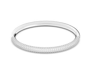 Swarovski Bracelet-jonc Stone Mini, blanc, métal rhodié