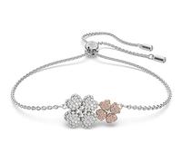 Swarovski Bracelet Latisha femme, fleur, cristaux et finition en métal rhodié, multicolore, taille M