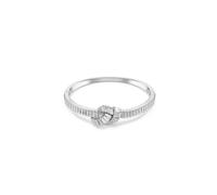 Swarovski Bracelet Matrix, Taille baguette, nœud, blanc, métal rhodié