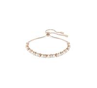 Swarovski Bracelet Matrix - Cristaux blancs ronds et perles de cristal dans un cadre plaqué or rose, One Size, Perle de cristal Plaqué or rose Zircone