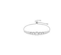 Swarovski Bracelet Matrix, Dégradé de tailles rondes, Blanc, Métal rhodié