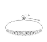 Swarovski Bracelet Tennis Matrix – dégradé cristaux ronds blancs, fermoir coulissant, métal rhodié