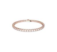 Swarovski Bracelet Matrix Tennis, Taille ronde, Blanc, Placage de ton or rosé