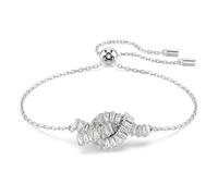 Swarovski Bracelet Matrix, Taille baguette, Nœud, Blanc, Métal rhodié