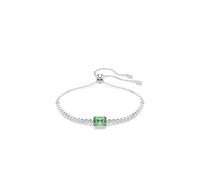 Bracelet Matrix Tennis, Tailles variées, Vert, Métal rhodié