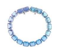 Swarovski Bracelet Millenia – Taille octogonale, dégradé de couleur bleu, métal rhodié