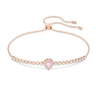 Bracelet One, Cœur, Rose, Placage de ton or rosé