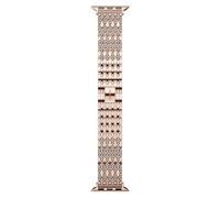 Swarovski Bracelet Princesse Sparkling pour Apple Watch 40 mm et 41 mm, maillons au placage de ton or rose ornés de cristaux incolores, compatible séries 4-9 et SE, maillons supplémentaires fournis