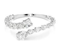 Swarovski Bracelet rigide Matrix, coupe mixte, blanc, plaqué rhodium