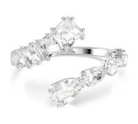 Swarovski Bracelet rigide Matrix, coupe mixte, blanc, plaqué rhodium