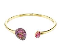Swarovski Bracelet rigide Sublima, coupe poire, rouge, finition or 18 carats
