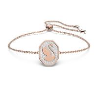 Bracelet Swan, Cygne, Blanc, Placage de ton or rosé
